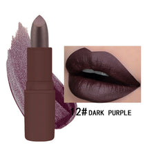 Load image into Gallery viewer, MK Waterproof Long Lasting Metallic Matte Lipstick 12 Colors Lips Makeup Cosmetics Shimmer Velvety Lipgloss Matte Lipstick Batom