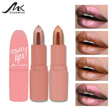 Load image into Gallery viewer, MK Waterproof Long Lasting Metallic Matte Lipstick 12 Colors Lips Makeup Cosmetics Shimmer Velvety Lipgloss Matte Lipstick Batom