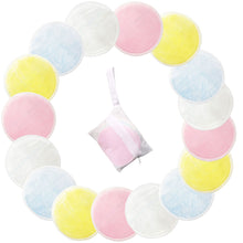 Load image into Gallery viewer, 20Pcs/lot Reusable Cotton Pads Make up Remover Facial Double layer Wipe Pads Nail Art Cleaning Pads Washable with Laundry Bag