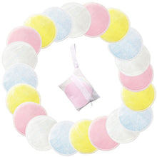 Load image into Gallery viewer, 20Pcs/lot Reusable Cotton Pads Make up Remover Facial Double layer Wipe Pads Nail Art Cleaning Pads Washable with Laundry Bag