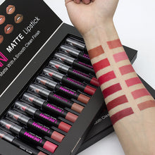Load image into Gallery viewer, Maquiage brand 12pcs/lot lip kit matte Lipstick Waterproof Nutritious Velvet lip stick Red Tint Nude batom makeup set Lip Makeup