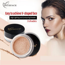 Load image into Gallery viewer, NICEFACE 3D Face Highlighting &amp; Bronzer Loose Highlighter Powder Glow Shimmering Brighten Face Makeup Silky Pearl Shine