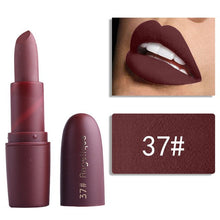 Load image into Gallery viewer, New MISS ROSE Lipstick Matte Waterproof Velvet Lip Stick 22 Colors Sexy Red Brown Pigments Makeup Matte Lipsticks Beauty Lip Makeup