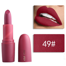 Load image into Gallery viewer, New MISS ROSE Lipstick Matte Waterproof Velvet Lip Stick 22 Colors Sexy Red Brown Pigments Makeup Matte Lipsticks Beauty Lip Makeup